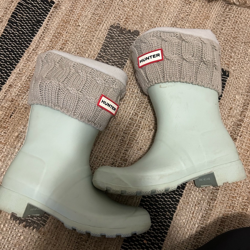 Hunter Light Green Winter Boots